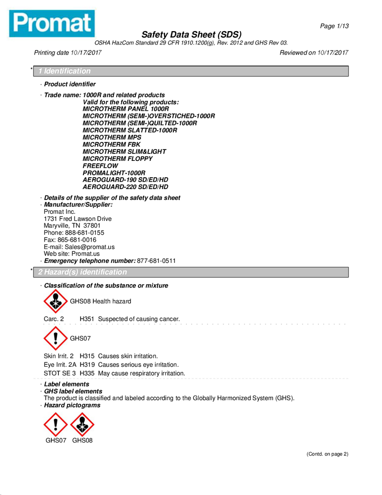 Documentation - Promat