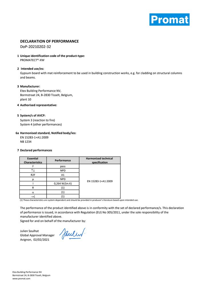 PROMATECT®-XW