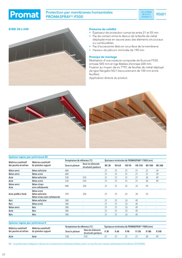 Protection par membranes horizontales - PROMASPRAY®-P300