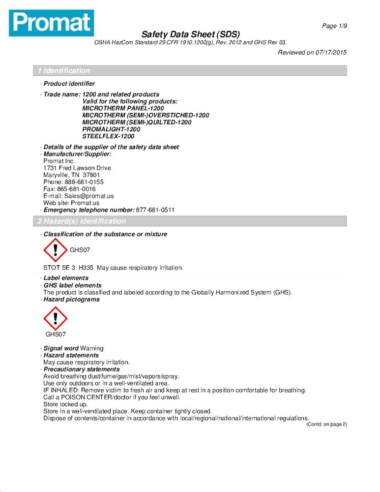 SDS - 1200 & Related Products