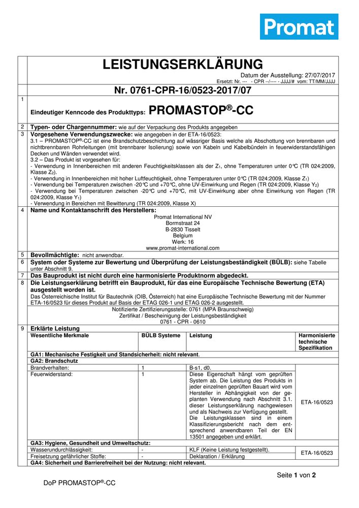 PROMASTOP®-CC