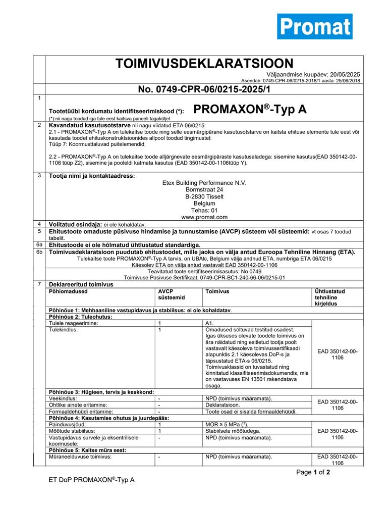 PROMAXON®, Typ A_2019