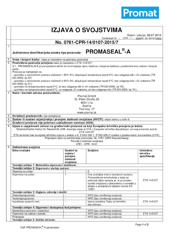 PROMASEAL®-A (brtvljenje)