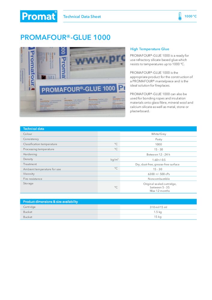 Data Sheet - Promafour Glue 1000