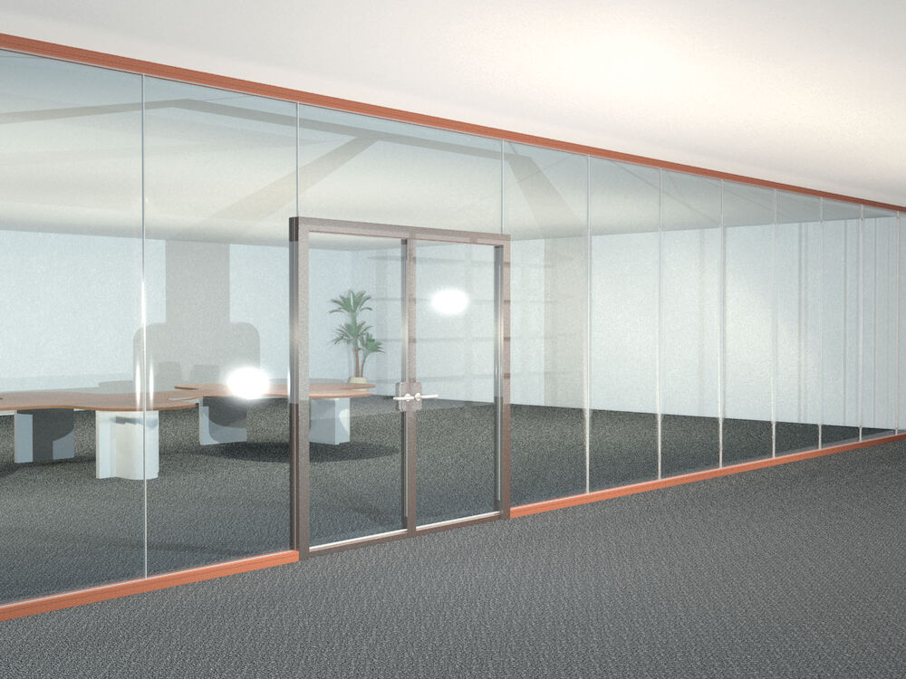 Blocs-portes bois HOBA® 5 et HOBA® 6 dans cloison Promat®-SYSTEMGLAS-F1 60 - EI 30