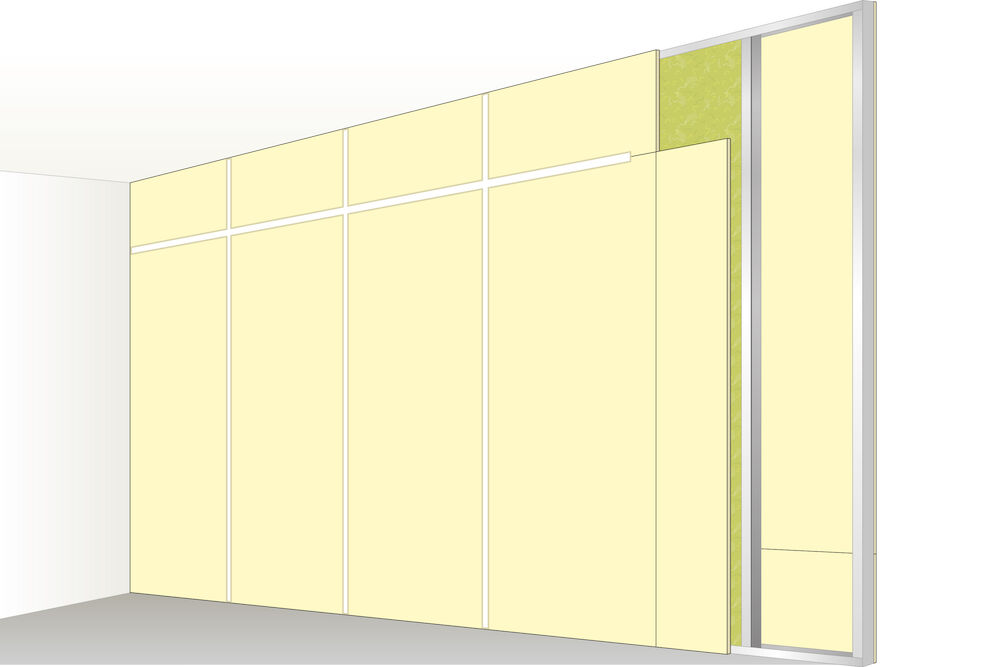 Cloison PROMATECT®-100 - Type 72/48 - EI 60 / E 120 - 41 dB - Laine de roche