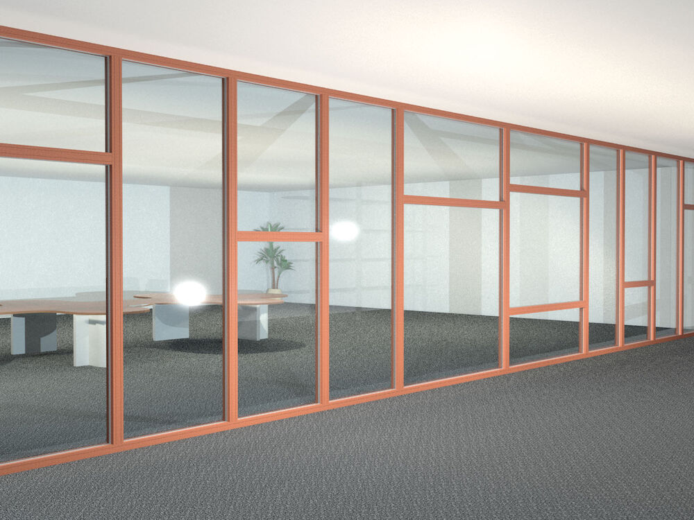 Cloison vitrée PROMAGLAS® 30 - Châssis bois - EI 30