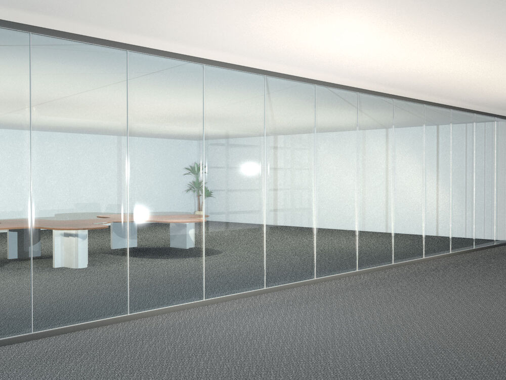 Cloison vitrée - Promat®-SYSTEMGLAS 30 - Châssis acier - EI 30