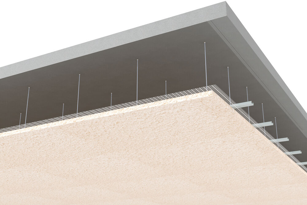 Membrane horizontale PROMASPRAY®-P300 - Sous plancher acier et poutres acier - R 180