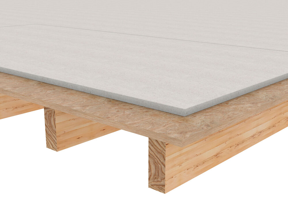 Protection au feu des planchers bois PROMATECT®-H - Fixation directe sur plancher bois - REI 60