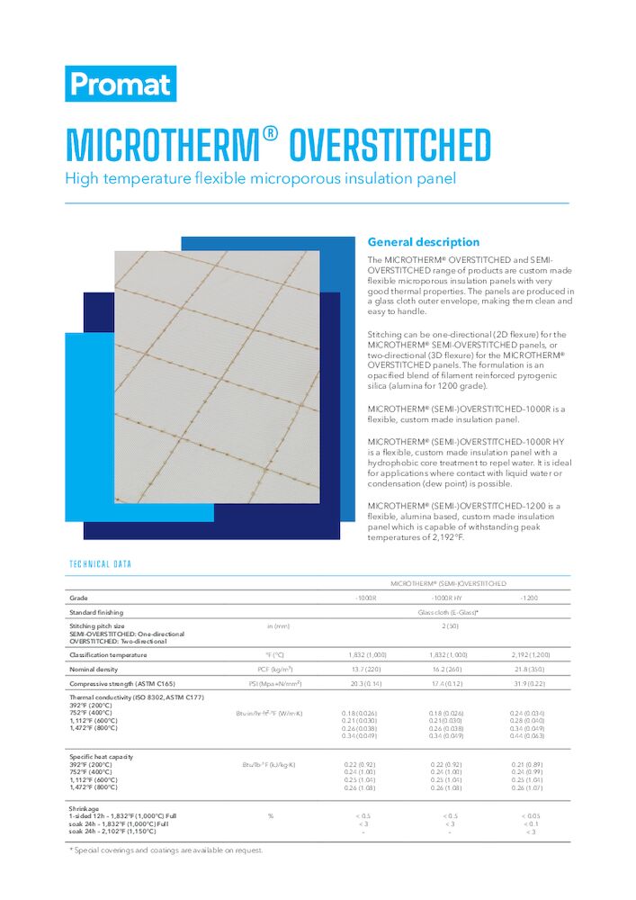 MICROTHERM®-OVERSTITCHED TDS US
