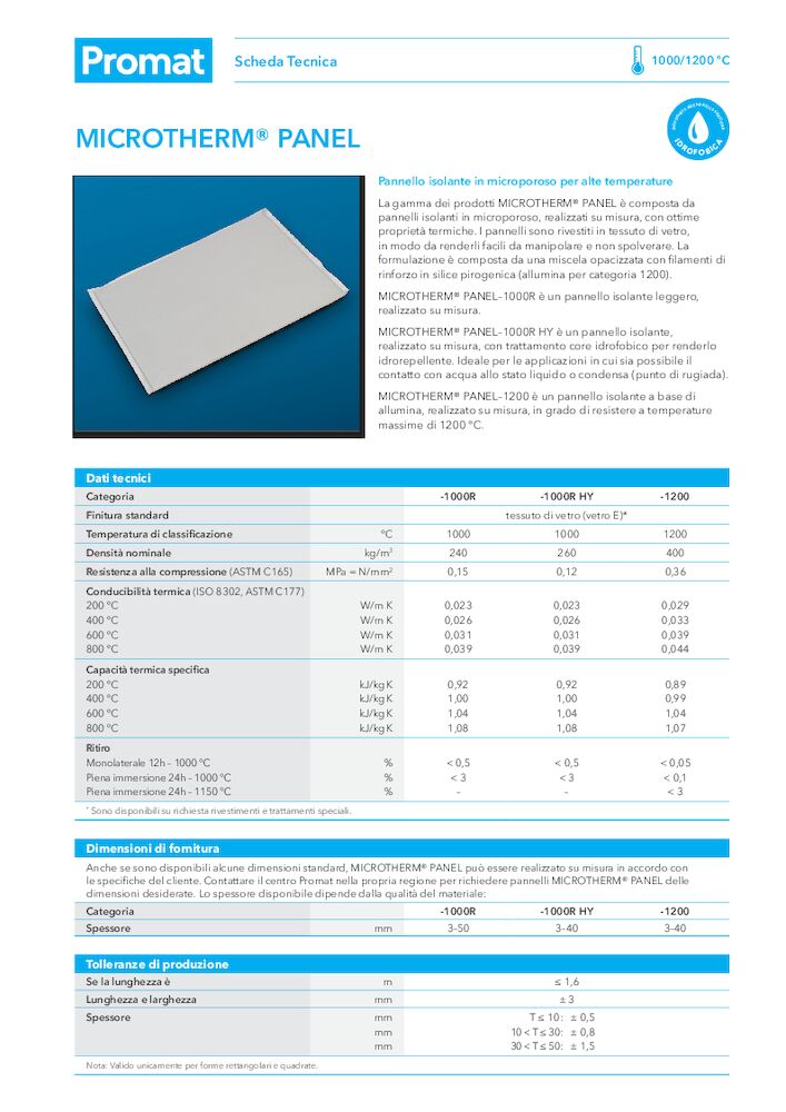 MICROTHERM®-PANEL TDS IT