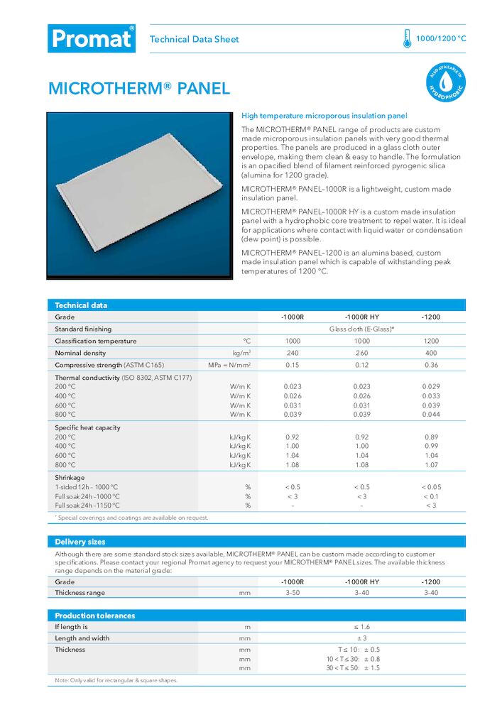 MICROTHERM-PANEL TDS EN