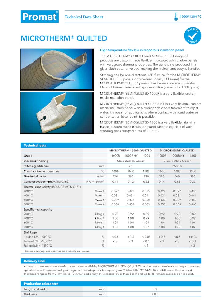 MICROTHERM®-QUILTED TDS EN