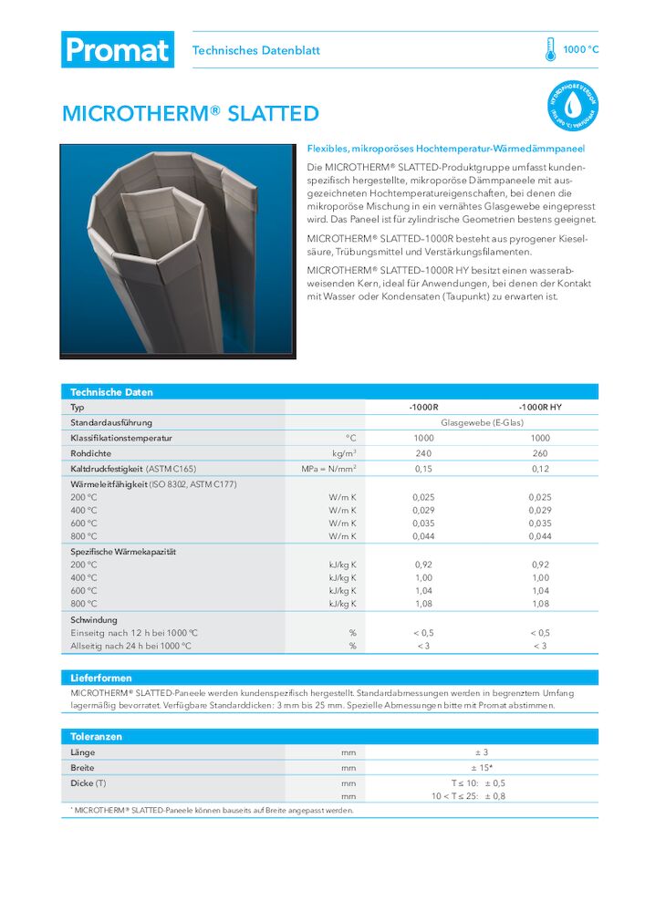 MICROTHERM®-SLATTED TDS DE