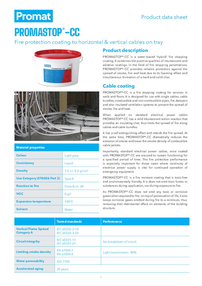 PROMASTOP®-CC Product Datasheet