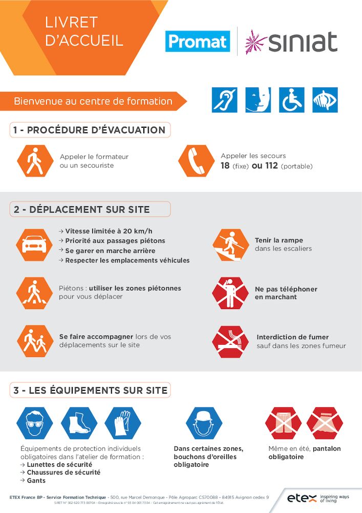 Livret d'accueil – Centres de formation