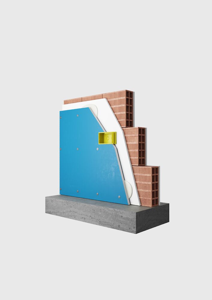 Riqualifica di parete in blocchi di laterizio (intonaco
su entrambi i lati) fino a EI 120 - PROMATECT®-100X 