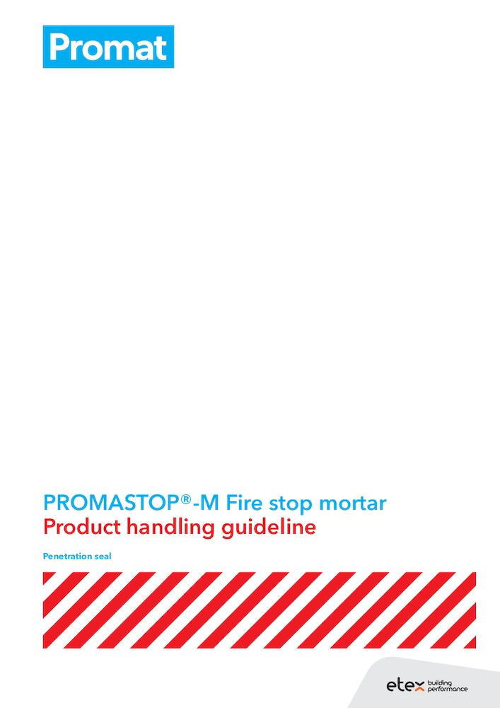PROMASTOP®-M Fire Stop Mortar product handling guideline