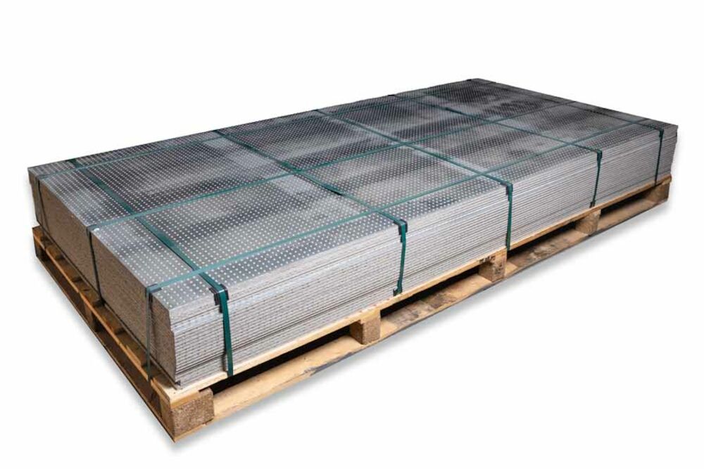 DURASTEEL® calciumsilicaatplaat bekleed met geperforeerd gegalvaniseerd staal