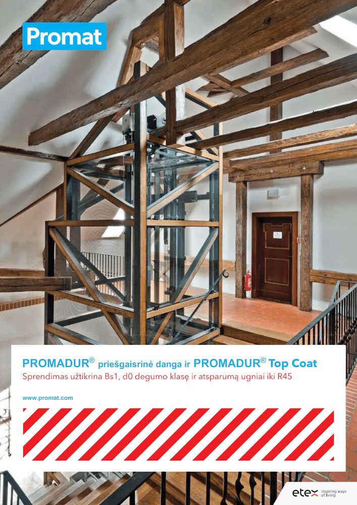 PROMADUR® priešgaisrinė danga ir PROMADUR® viršutinė danga