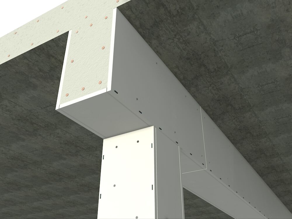 Betonnen kolom en ligger met PROMATECT<sup>®</sup>-H - R 30