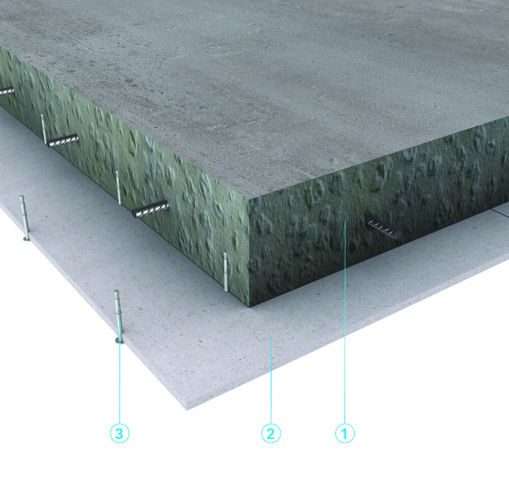 Betonnen wand met PROMATECT<sup>®</sup>-H - R 30