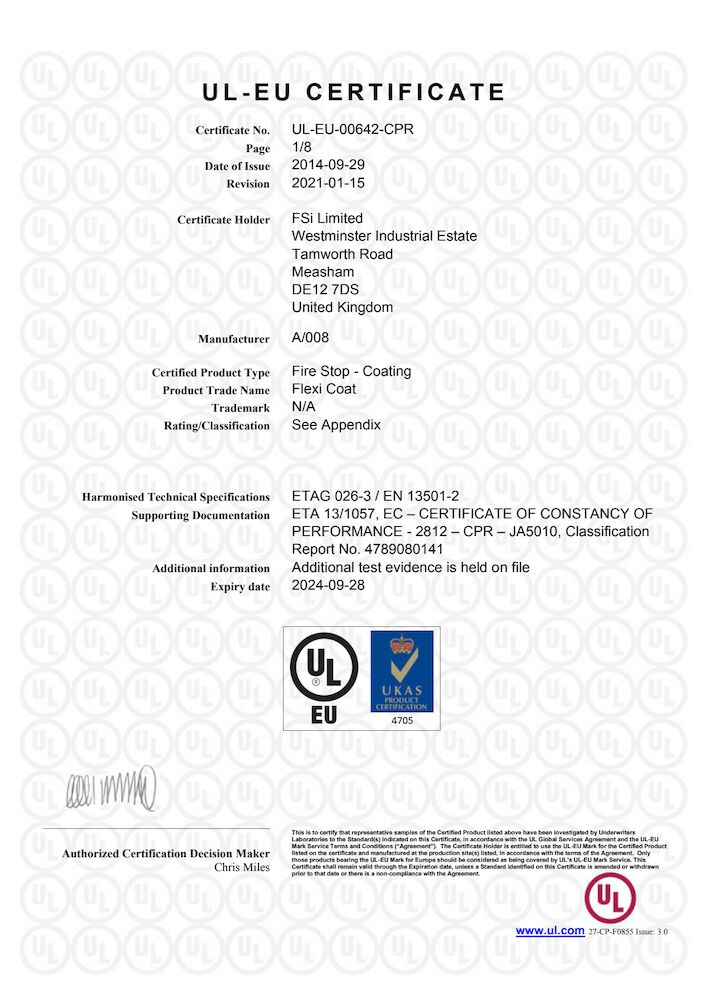 UL-EU-00642-CPR - Flexi Coat