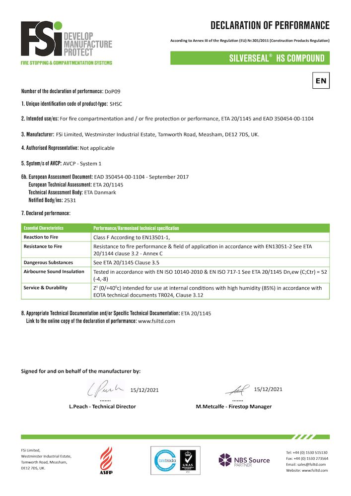 DoP FSiPromat Silverseal HS Compound