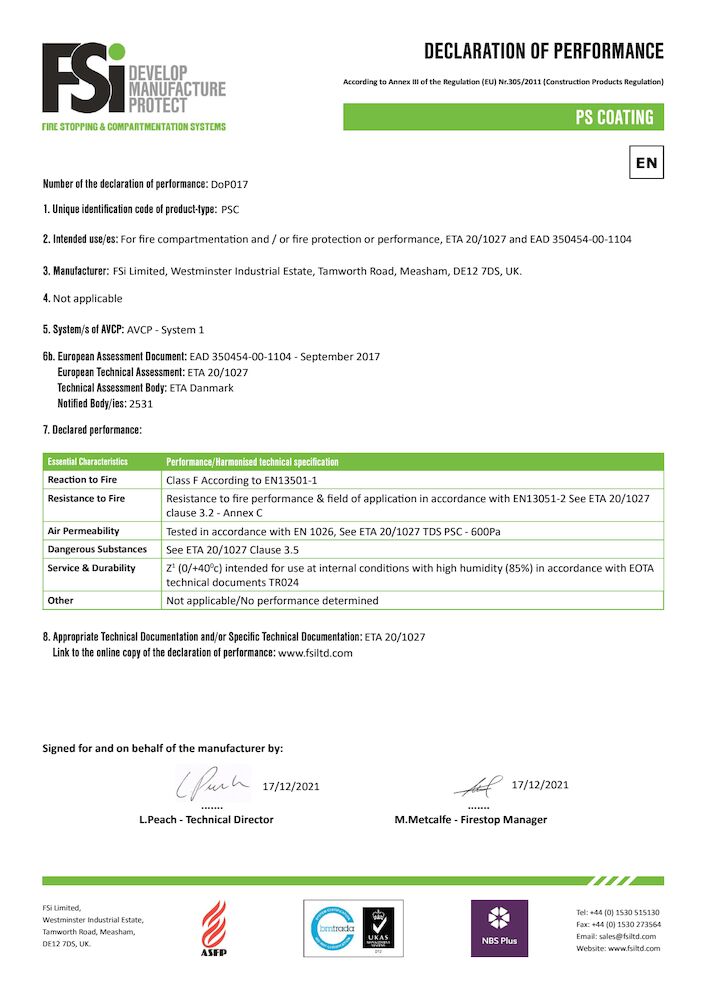 DoP FSiPromat PS Coating