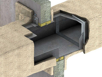 120 minutes sprayed coating steel duct CAFCO 300