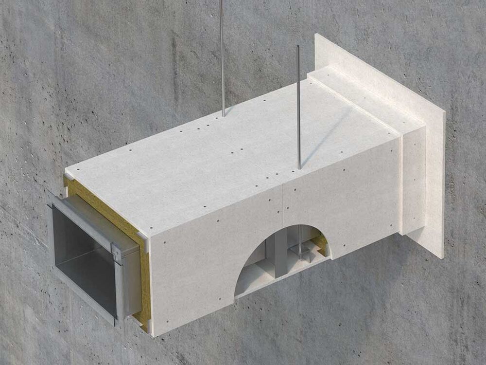 120 minutes fire rated Cladded Duct System - SUPABOARD®