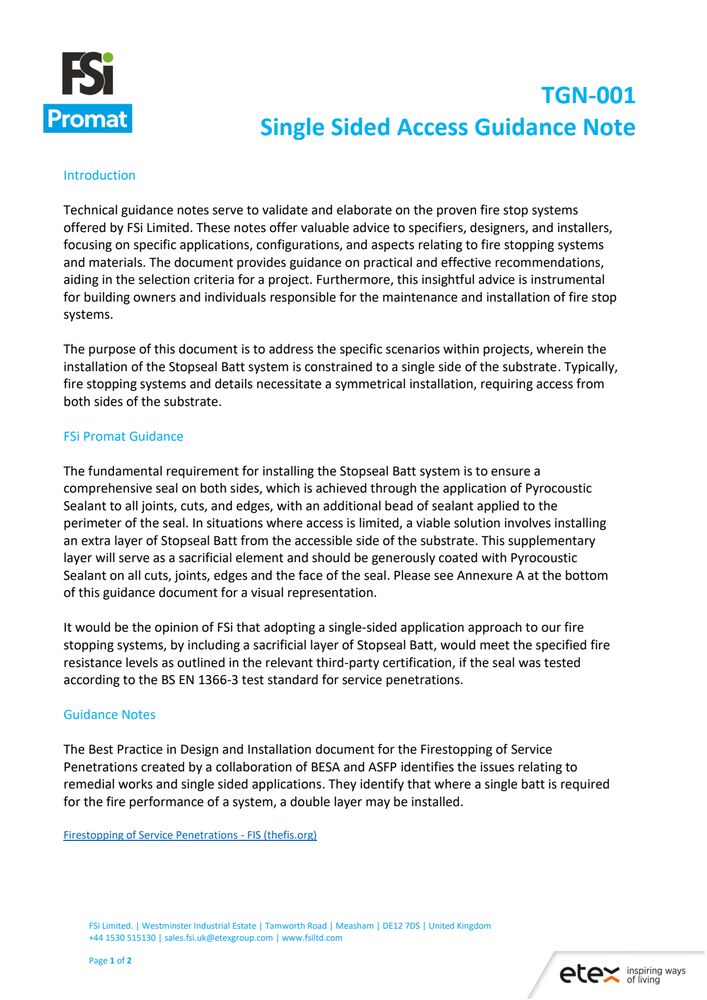 FSiPromat_TGN001-SingleSidedAccessGuidance_2024