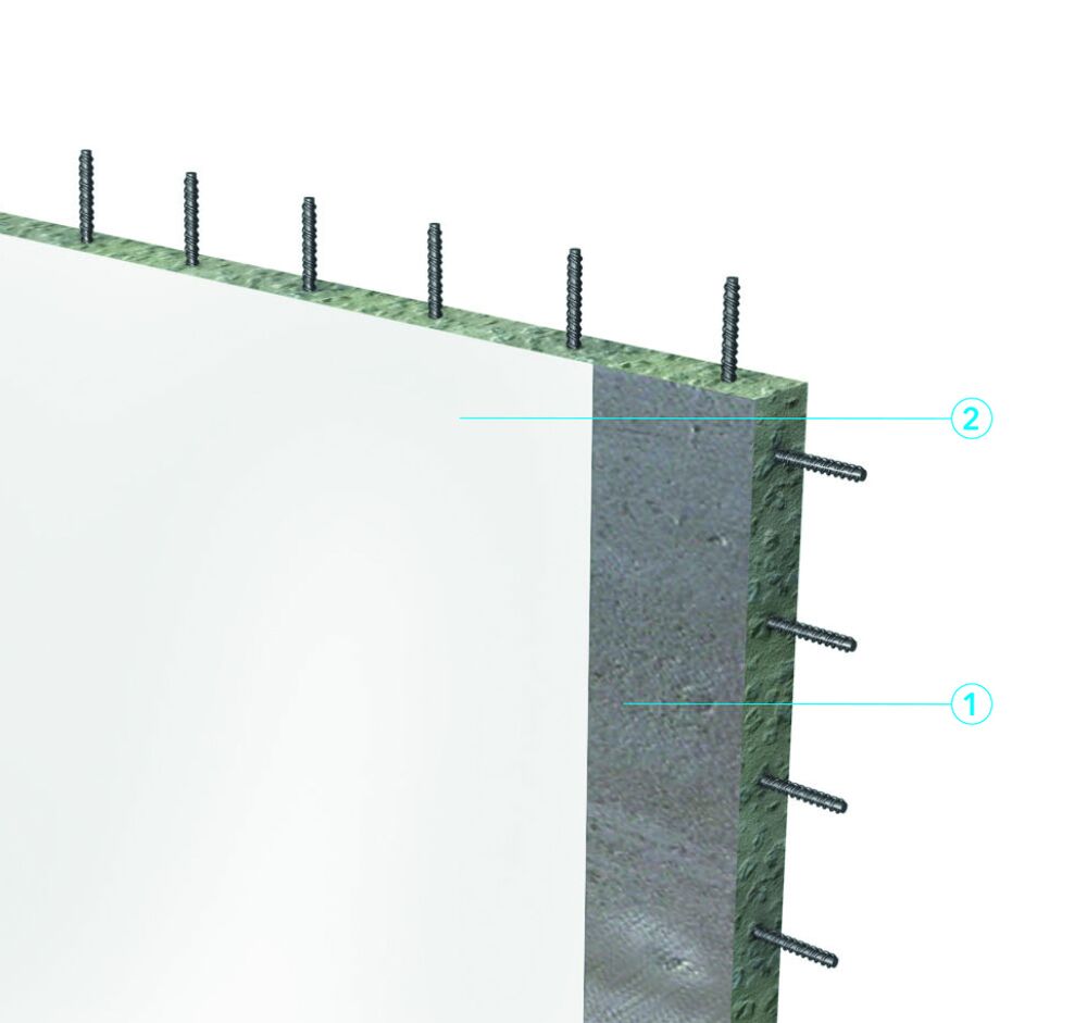 Betonnen wand met PROMAPAINT<sup>®</sup>-SC3 - R30