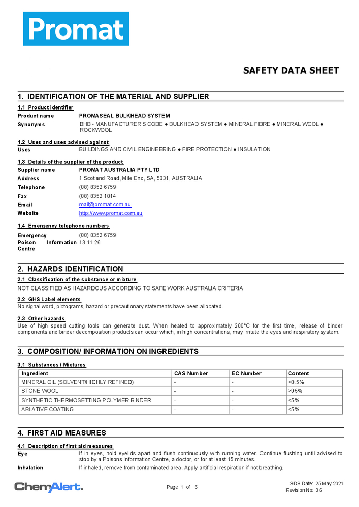 Rockwool Fire Batt Safety Data Sheet edu.svet.gob.gt