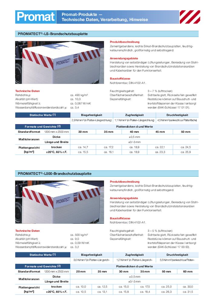 PROMATECT®-LS und PROMATECT®-L500