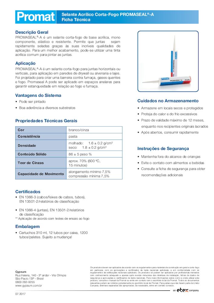 Ficha Tecnica Promaseal A