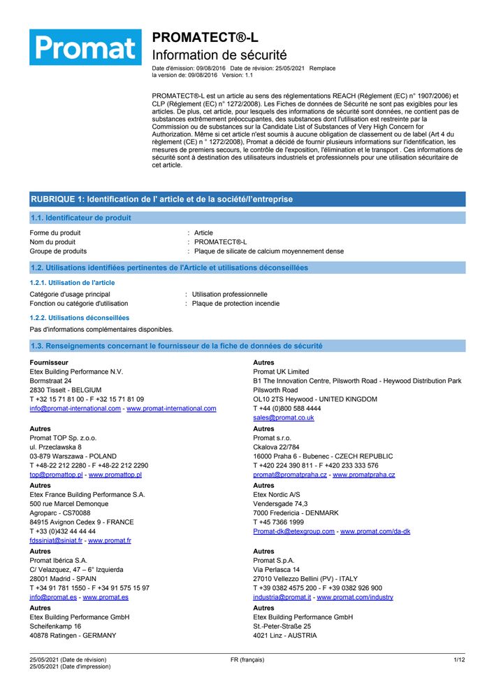 PROMATECT®-L